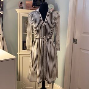 Anthropologie Striped button down dress size M